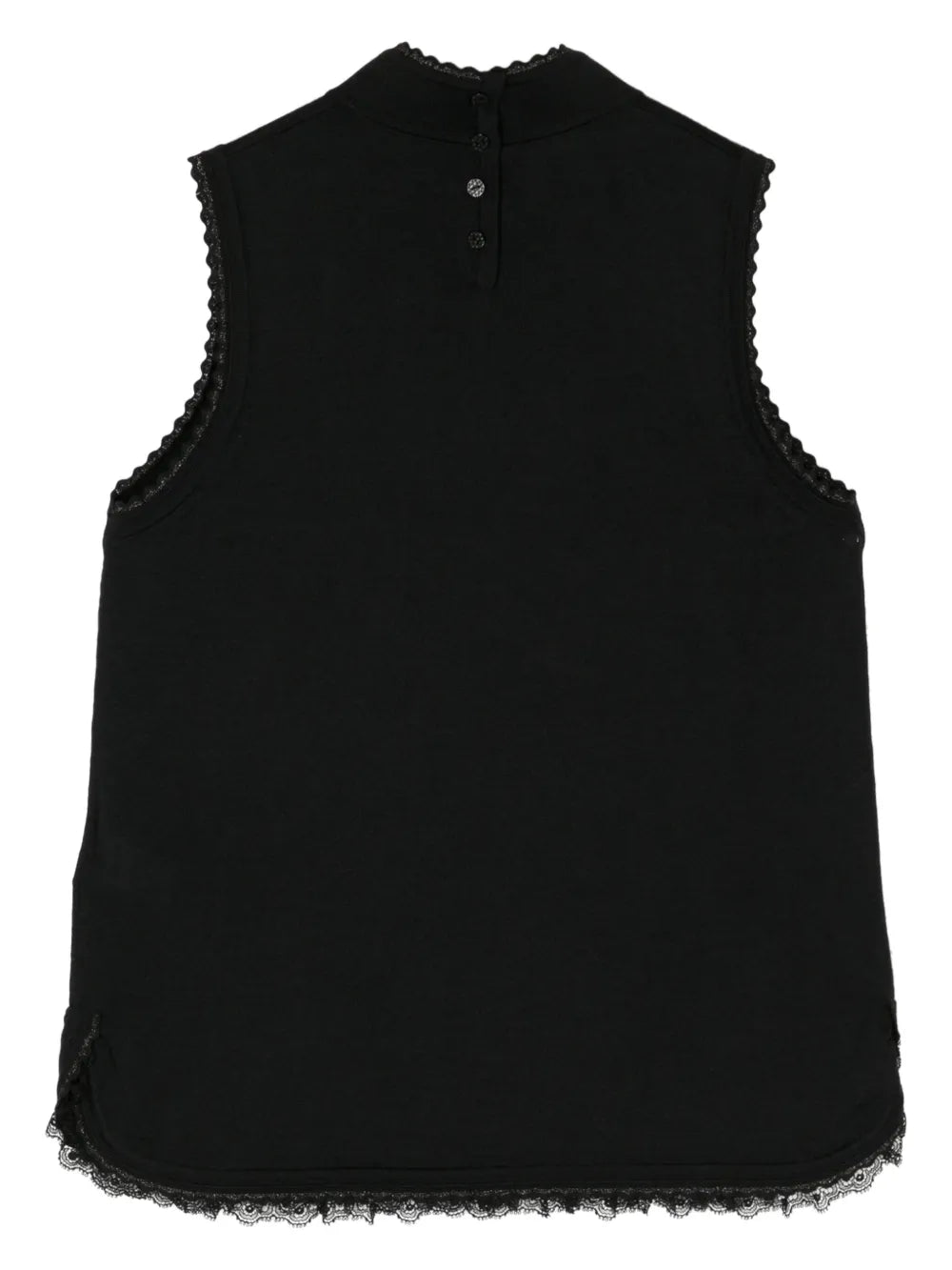Floral-Embroidered Knit Vest