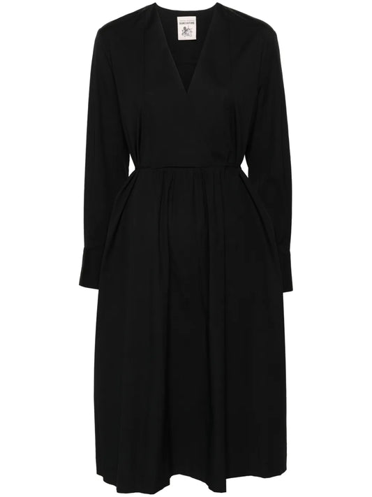 Sofia Pleat-Detail Midi Dress