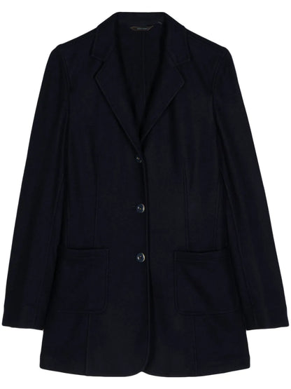 Notched-Lapel Single-Breasted Blazer
