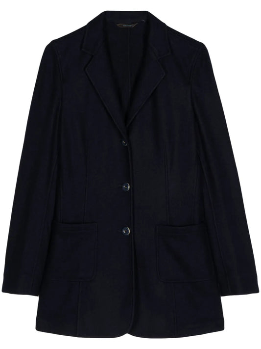 Notched-Lapel Single-Breasted Blazer