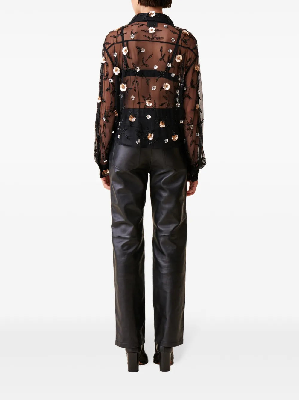 Embroidered Sheer Shirt