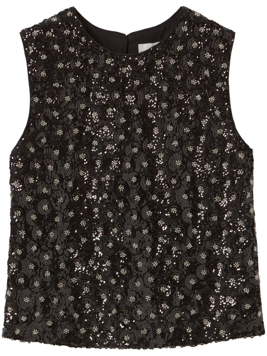 Sequinned Open-Back Top