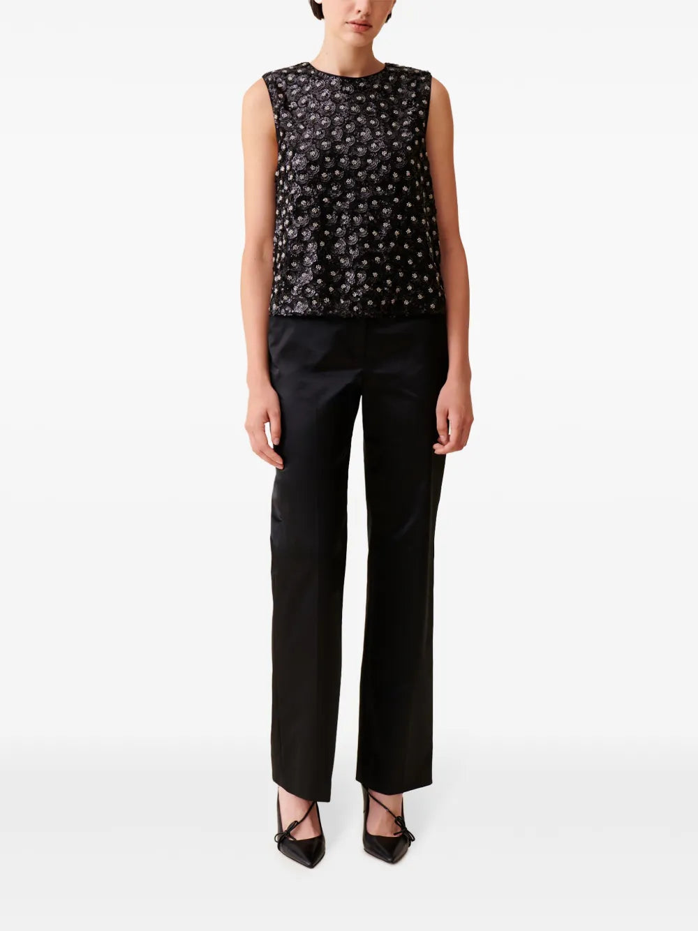Sequinned Open-Back Top