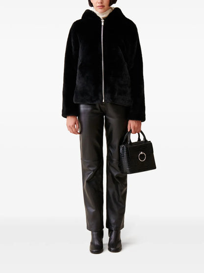 Hooded Faux-Fur Jacket