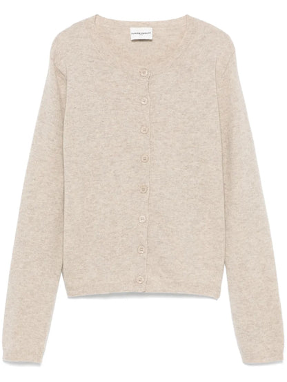 Logo-Embroidered Wool Cardigan
