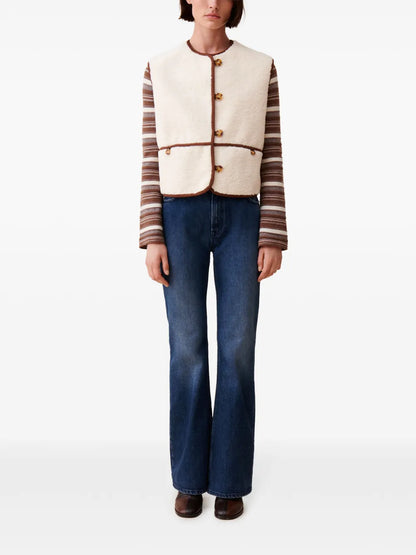 Sleeveless Faux-Fur Coat
