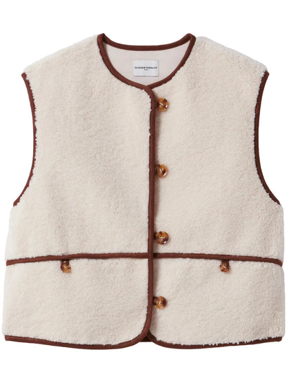 Sleeveless Faux-Fur Coat