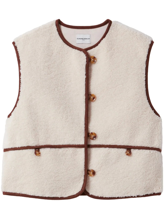 Sleeveless Faux-Fur Coat