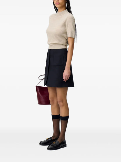 High-Neck Wool T-Shirt