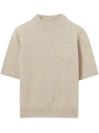 High-Neck Wool T-Shirt
