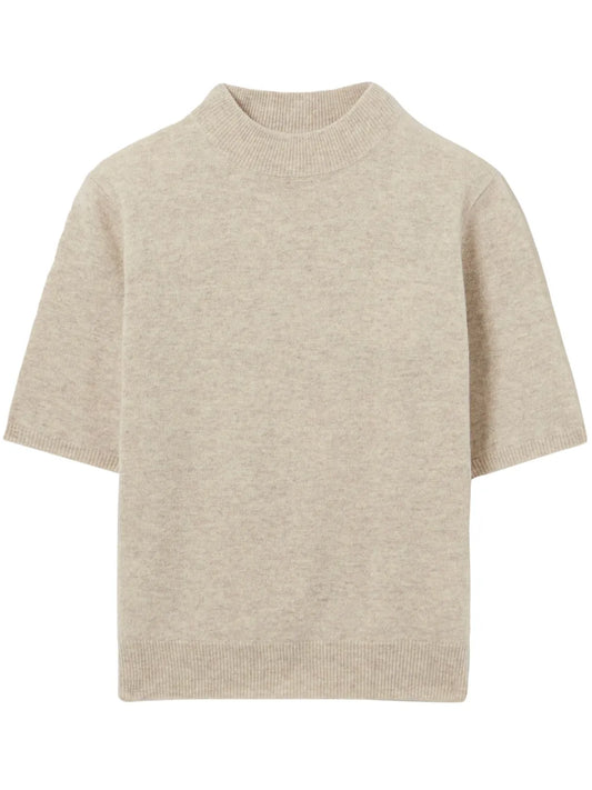 High-Neck Wool T-Shirt