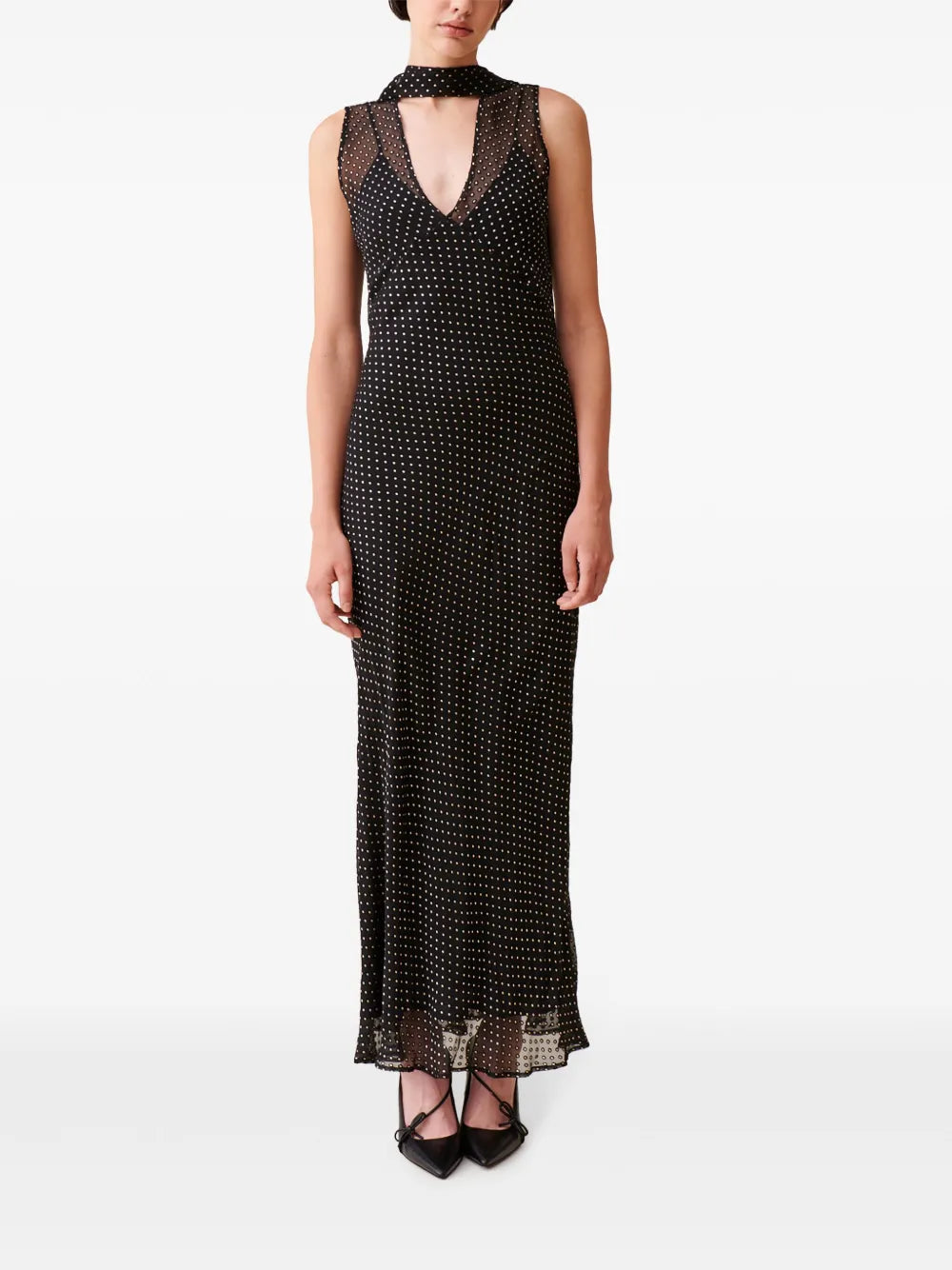 Sheer Polka-Dot Dress
