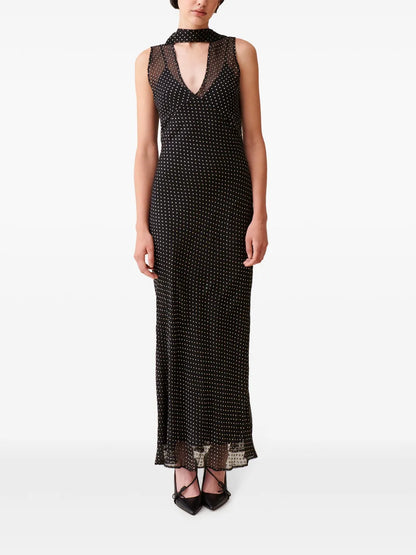 Sheer Polka-Dot Dress