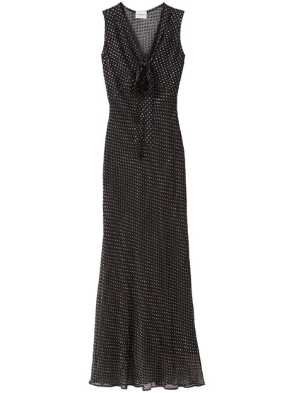 Sheer Polka-Dot Dress