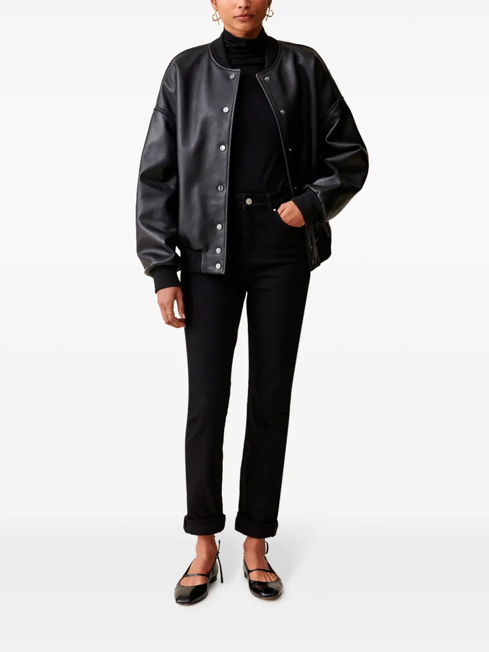 Varsity-Collar Oversize Jacket
