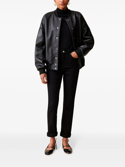 Varsity-Collar Oversize Jacket