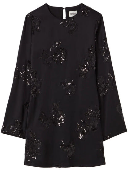 Embroidered Sequins Mini Dress