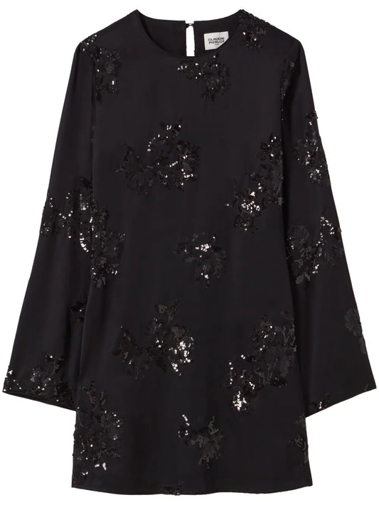 Embroidered Sequins Mini Dress