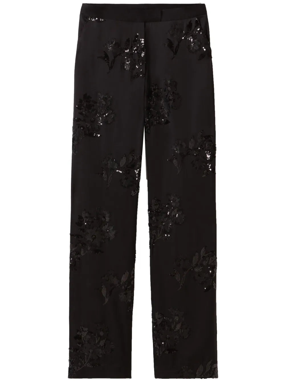 Sequin-Embellished Straight Trousers