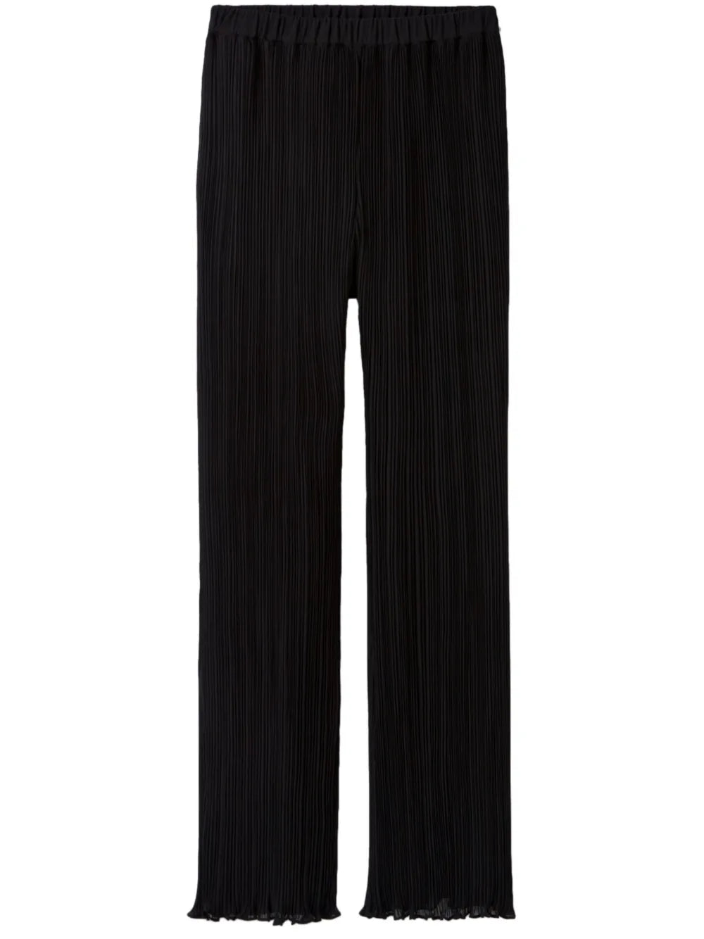 Pleated Ruffle Trim Trousers