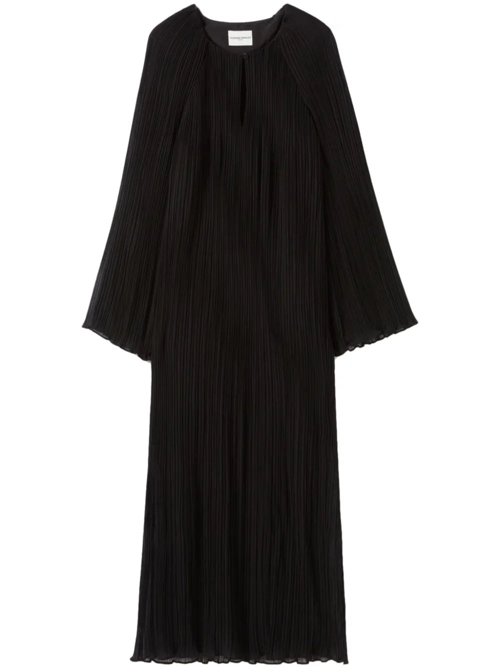 Sheer Pleated Maxi Dress