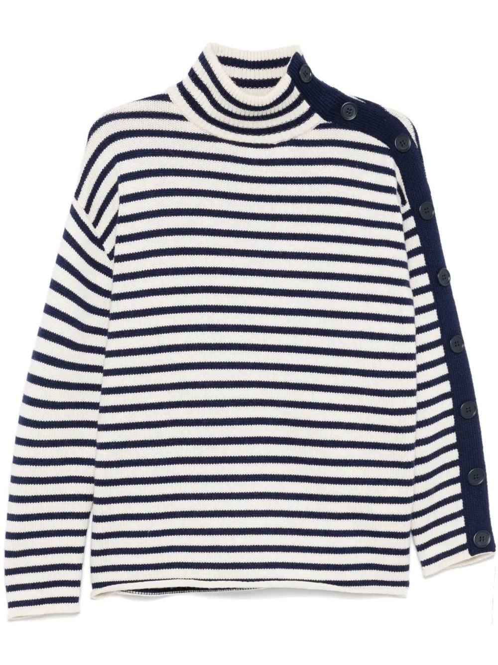 High-Neck Striped Jumper