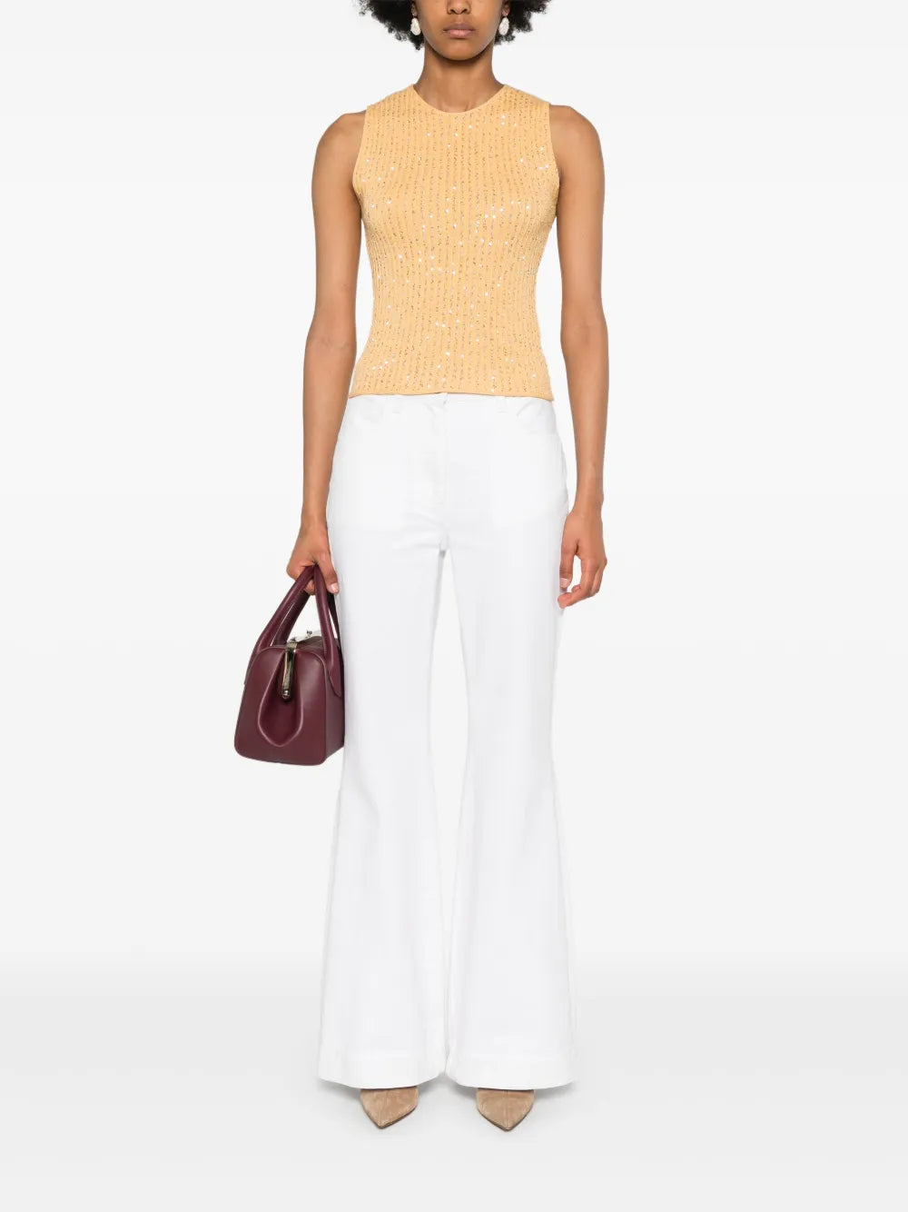 Sequin-Embellished Tank Top