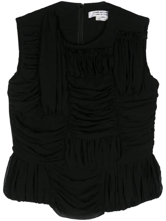 Ruched Sleeveless Top