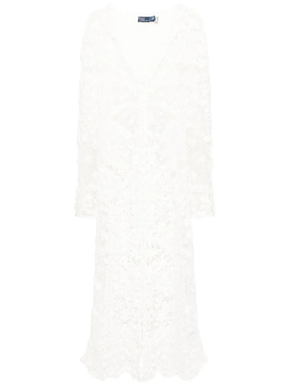 Crochet-Knit Midi Dress