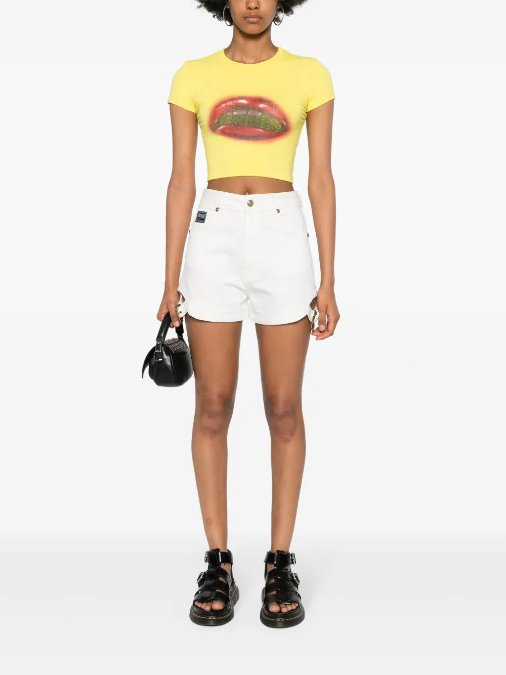 Baroque Buckle Denim Shorts
