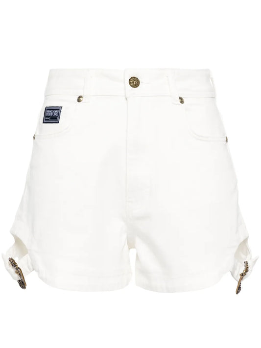 Baroque Buckle Denim Shorts