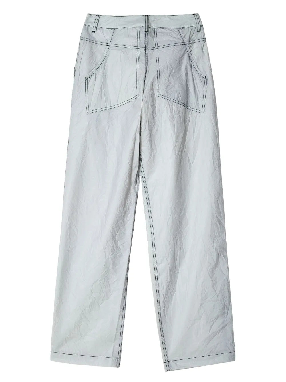High-Shine Straight-Leg Trousers