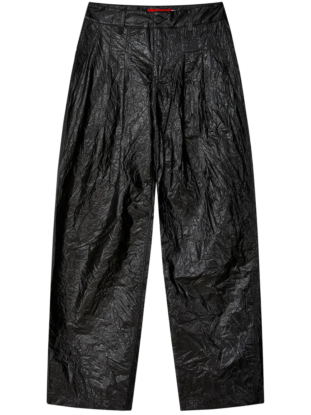 Coated-Finish Straight-Leg Trousers
