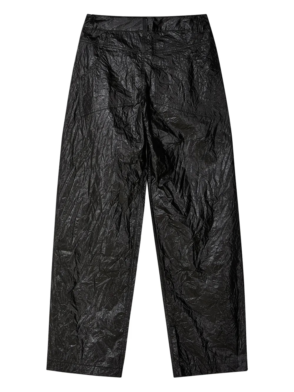 Coated-Finish Straight-Leg Trousers