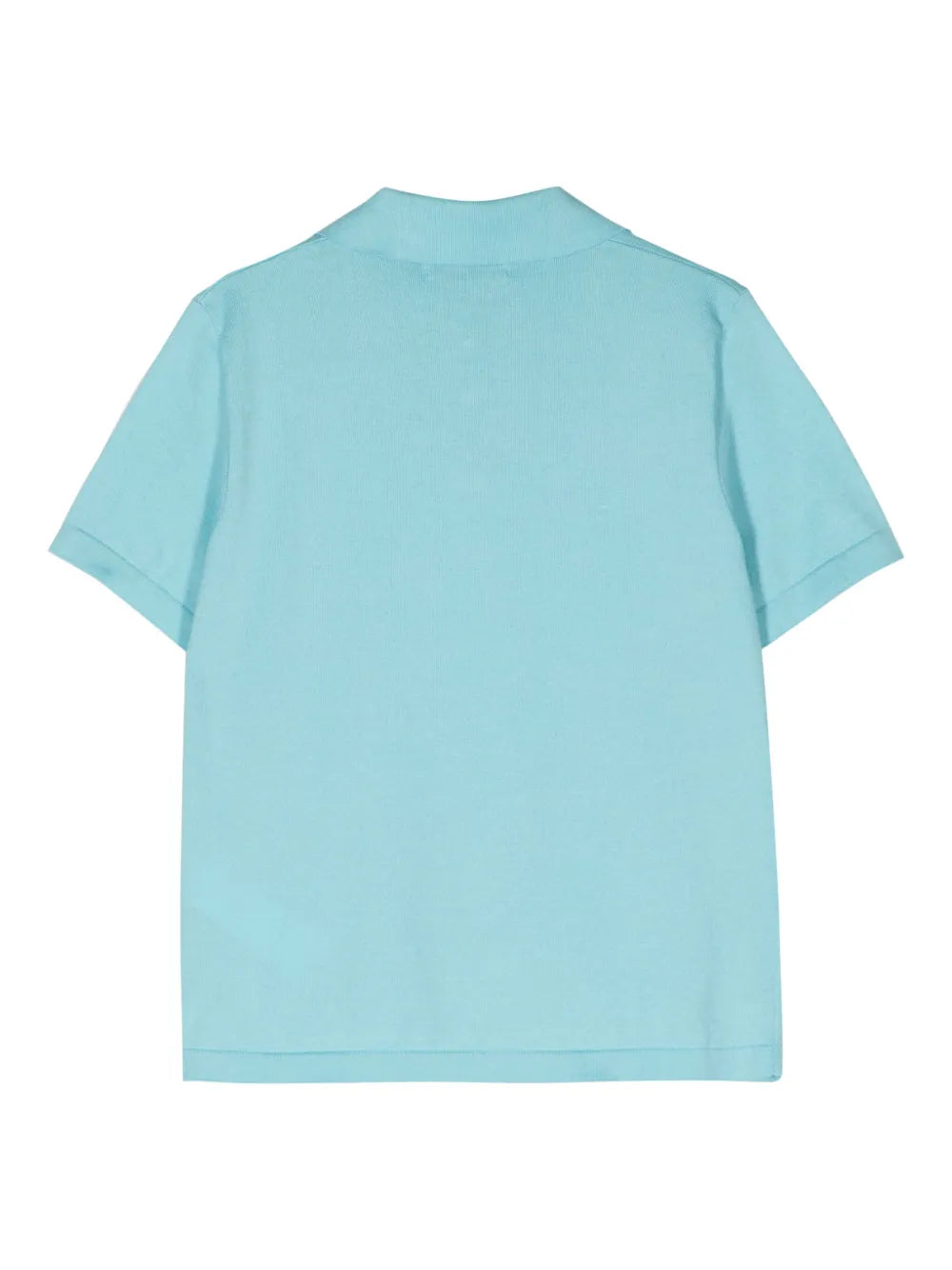 Fine-Knit Polo Top