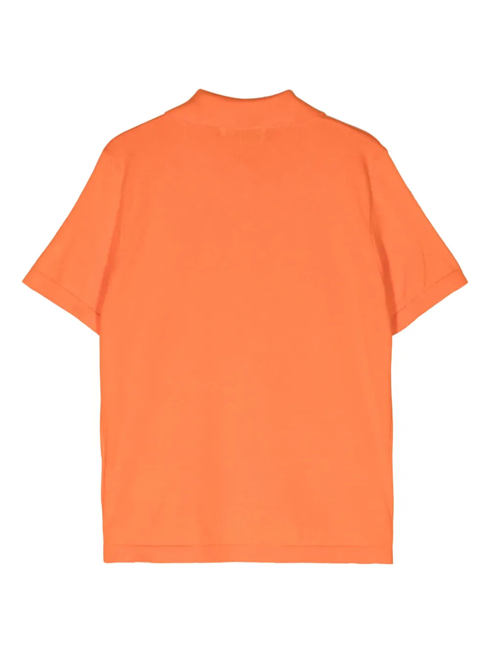 Fine-Knit Polo Top
