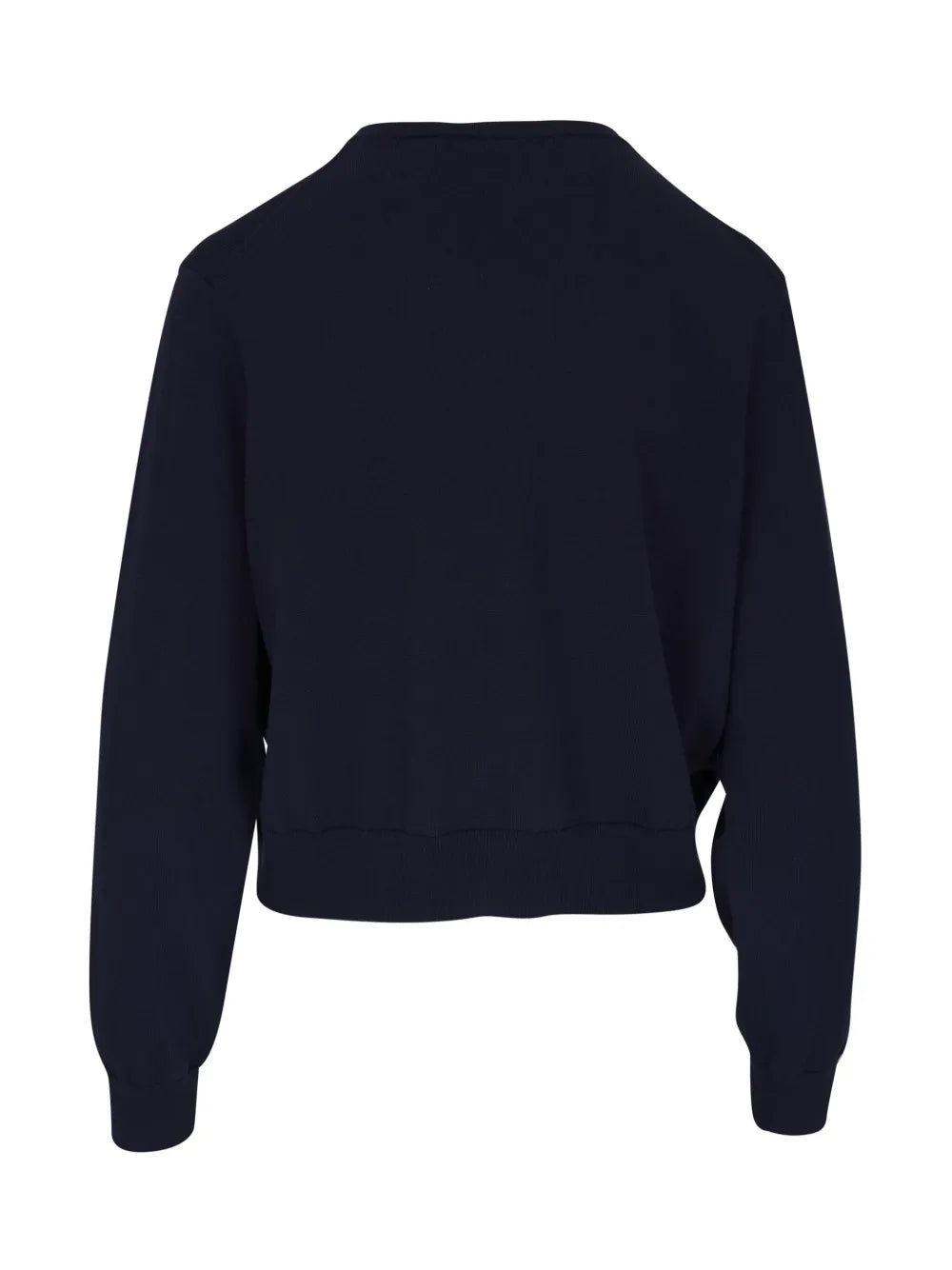Fine-Knit Round-Neck Cardigan