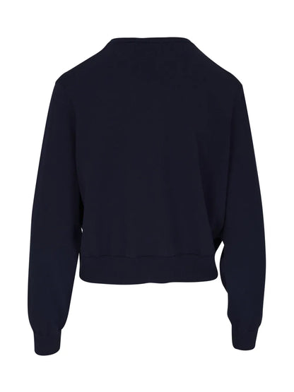 Fine-Knit Round-Neck Cardigan