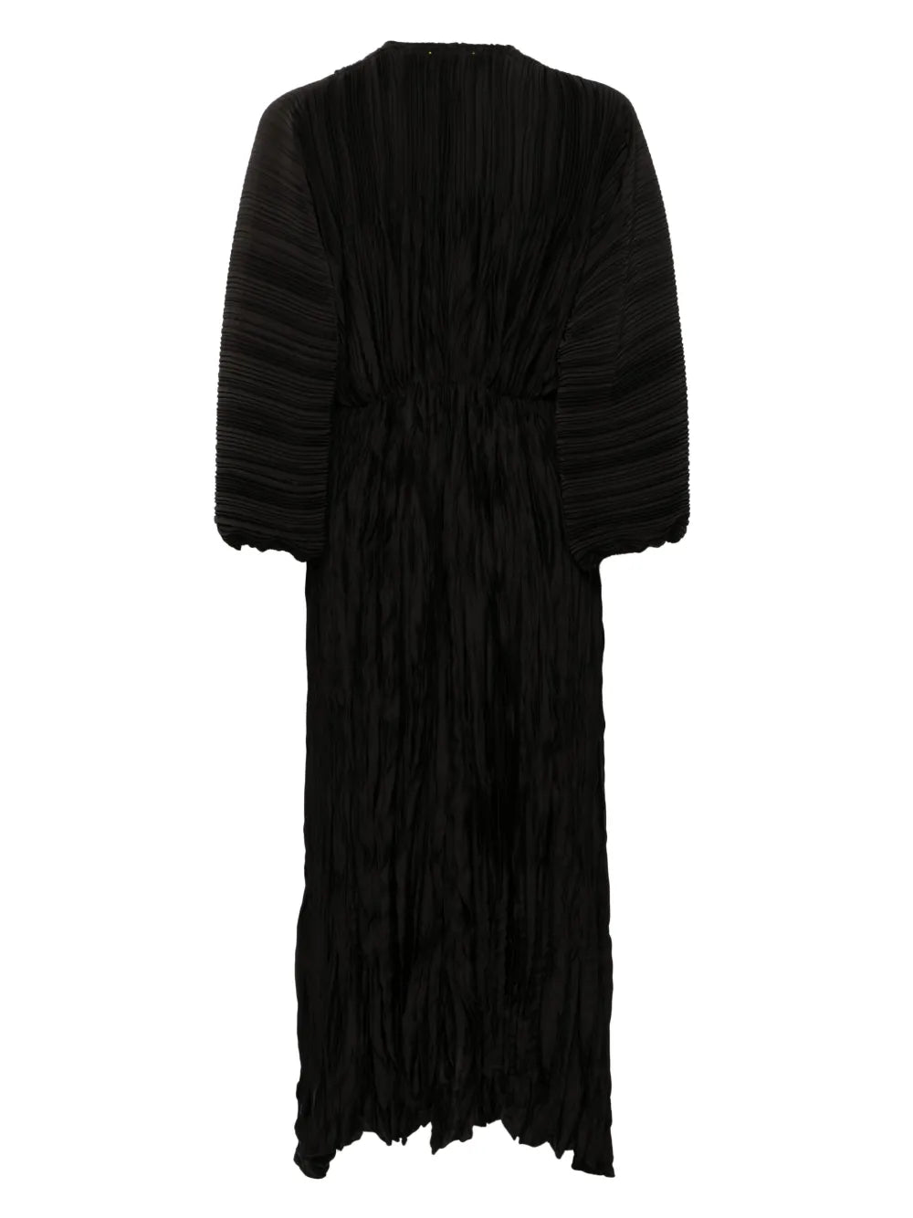 Plissé-Effect Satin Dress