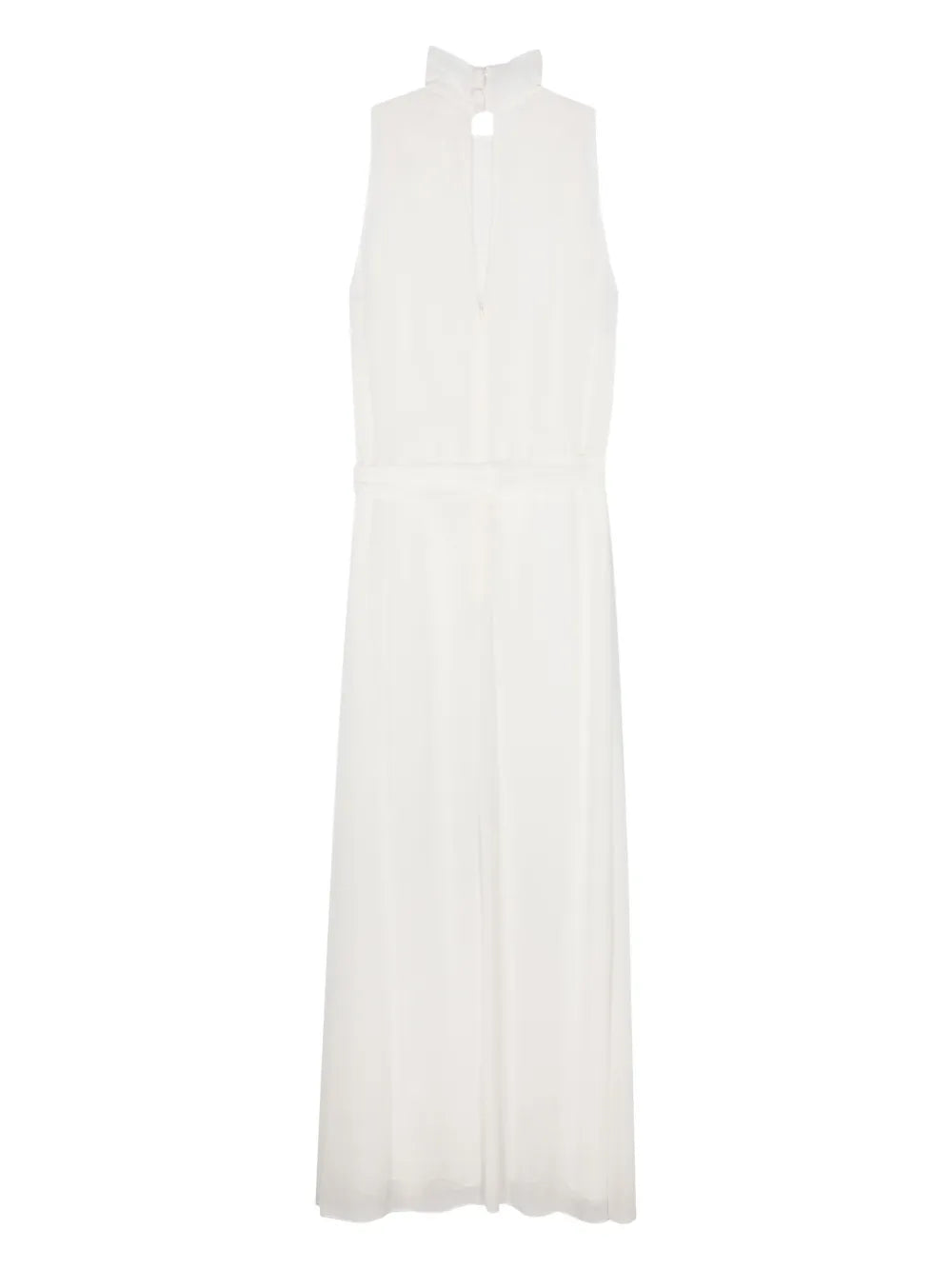 Pleat-Detail Sleeveless Maxi Dress