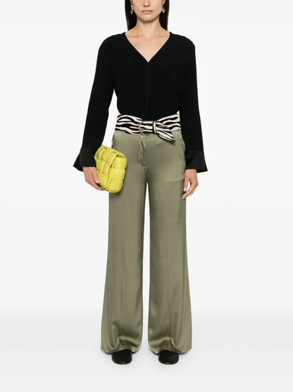 V-Neck Crepe Blouse