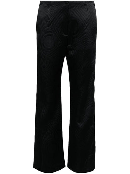 Quilted Straight Trousers