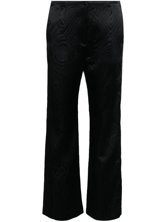 Quilted Straight Trousers
