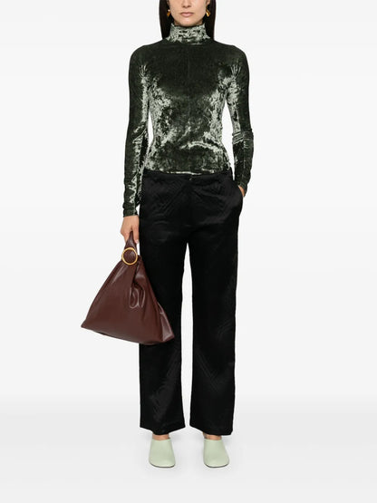 Quilted Straight Trousers