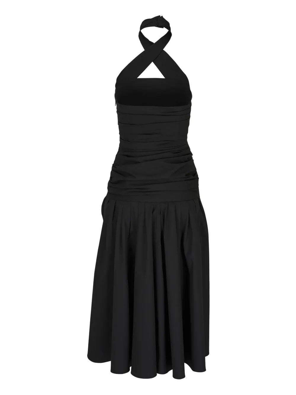 Gathered Halterneck Dress