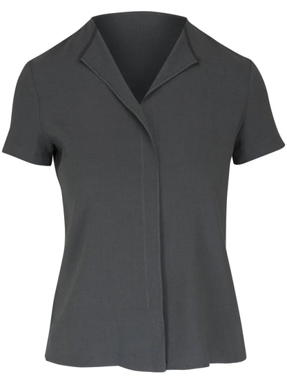 V-Neck Short-Sleeved Blouse