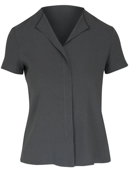 V-Neck Short-Sleeved Blouse