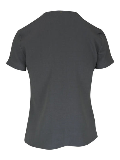 V-Neck Short-Sleeved Blouse