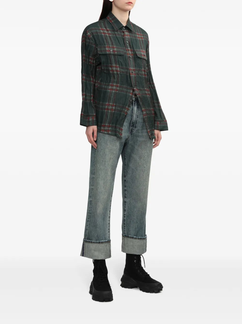 Plaid Long-Sleeve Shirt