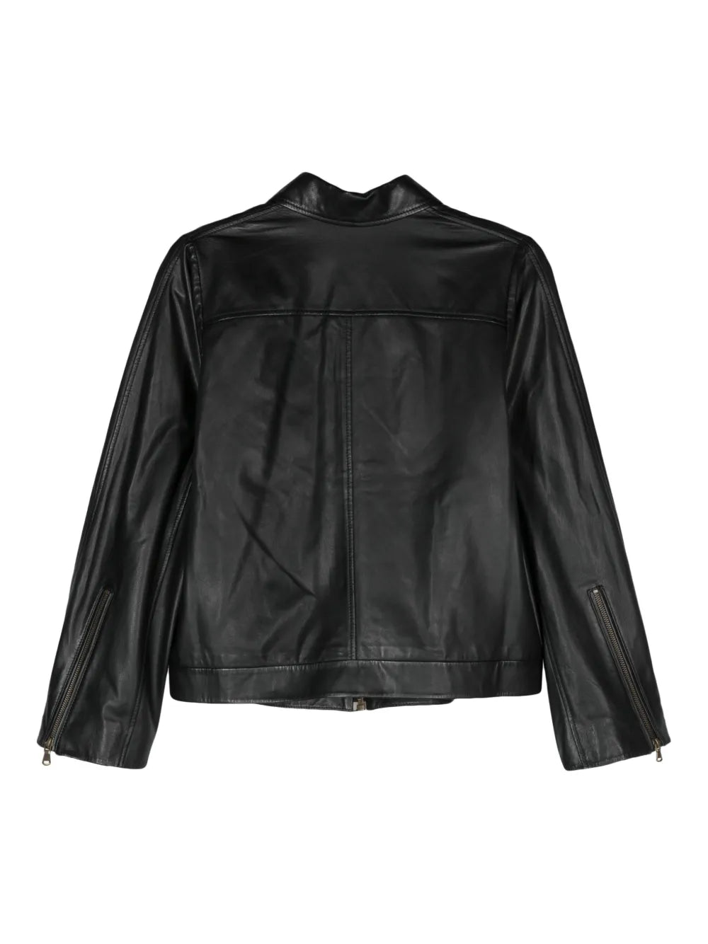 Zip-Up Leather Jacket